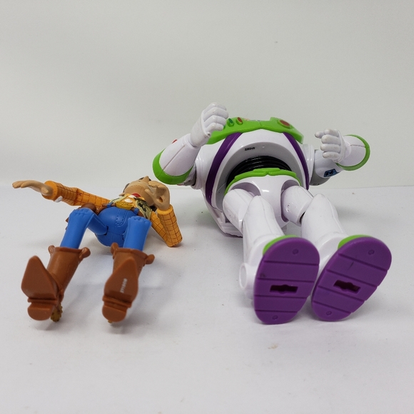 Disney Pixar Toy Story Buzz Lightyear Woody Toy Figures Set of 2 - Picture 8 of 16